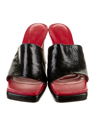 By Far Leather Slides