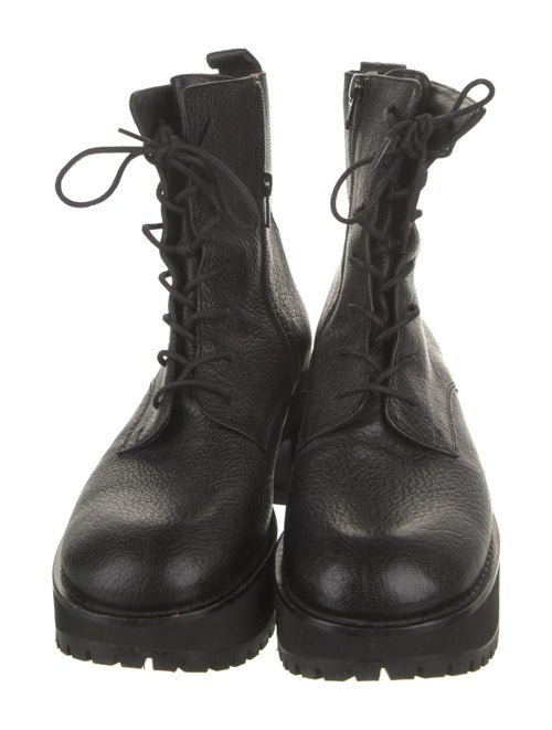 By Far Leather Combat Boots