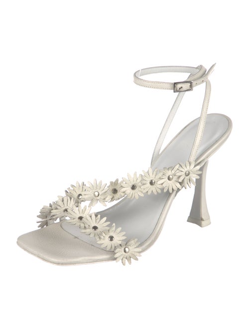 By Far Leather Studded Accents Slingback Sandals