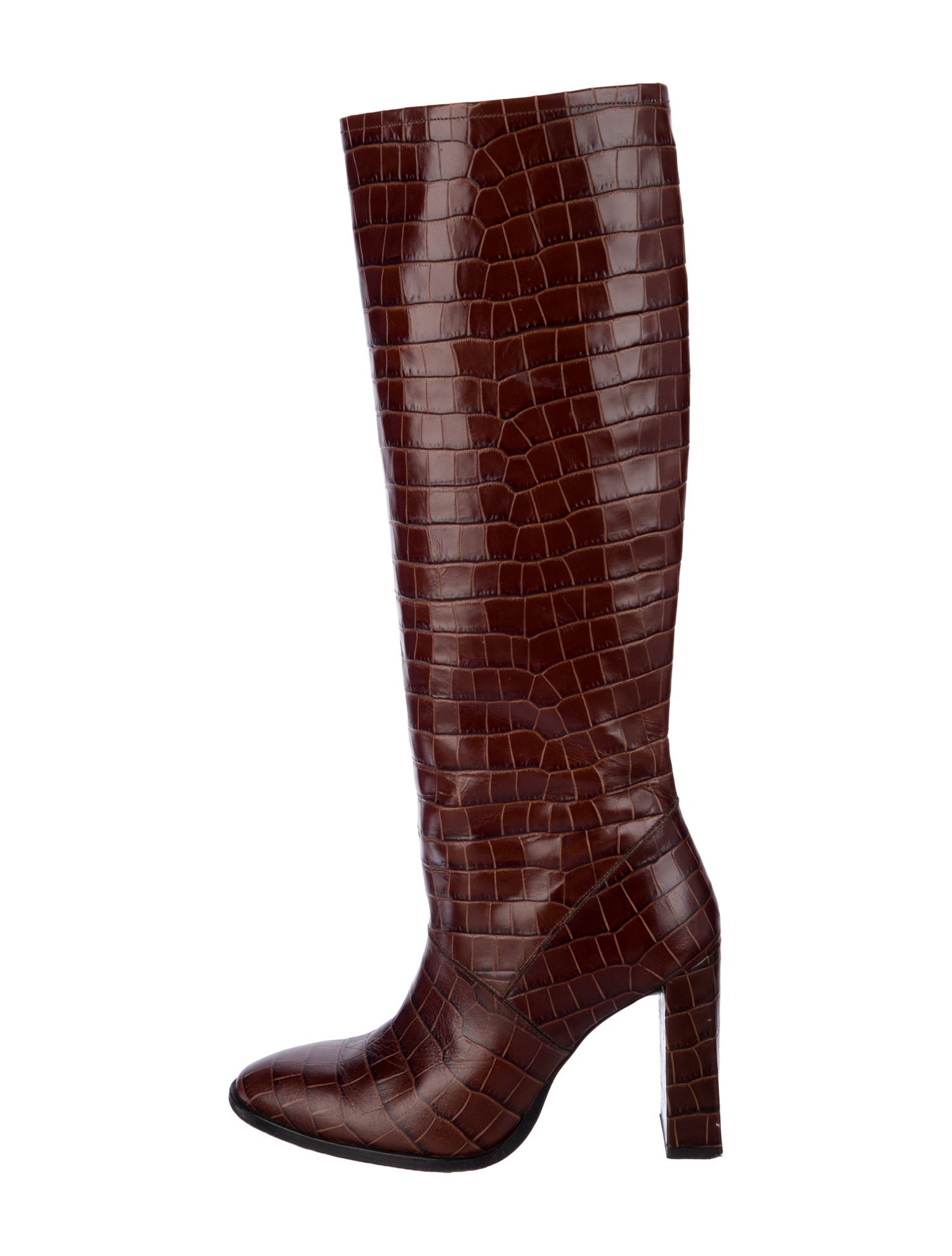 By Far Leather Patterned Boots