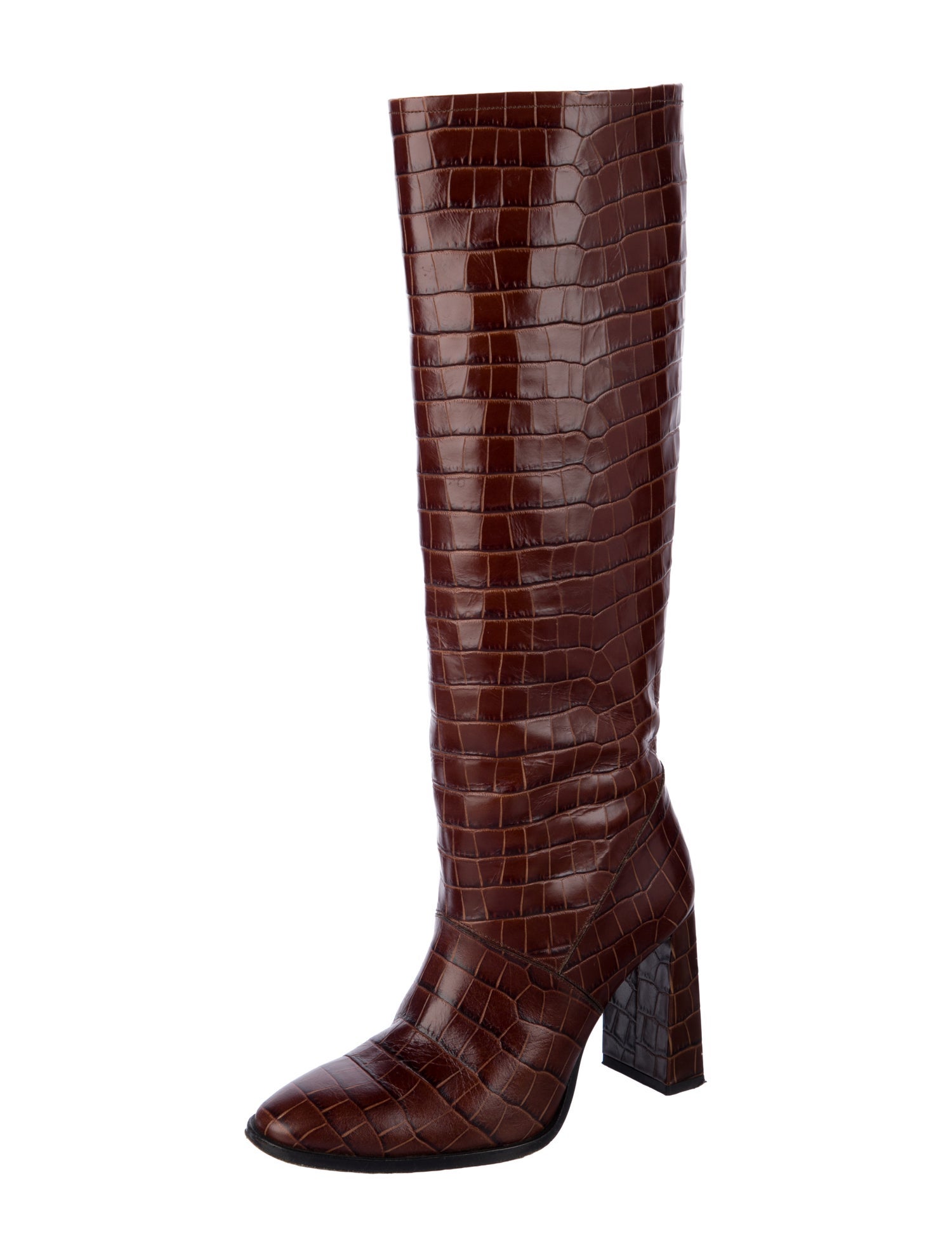 By Far Leather Patterned Boots