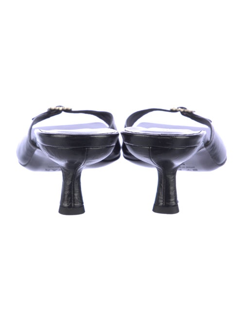 By Far Leather Crystal Embellishments Slides