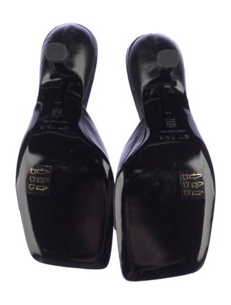 By Far Leather Crystal Embellishments Slides