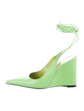 By Far Leather Slingback Pumps