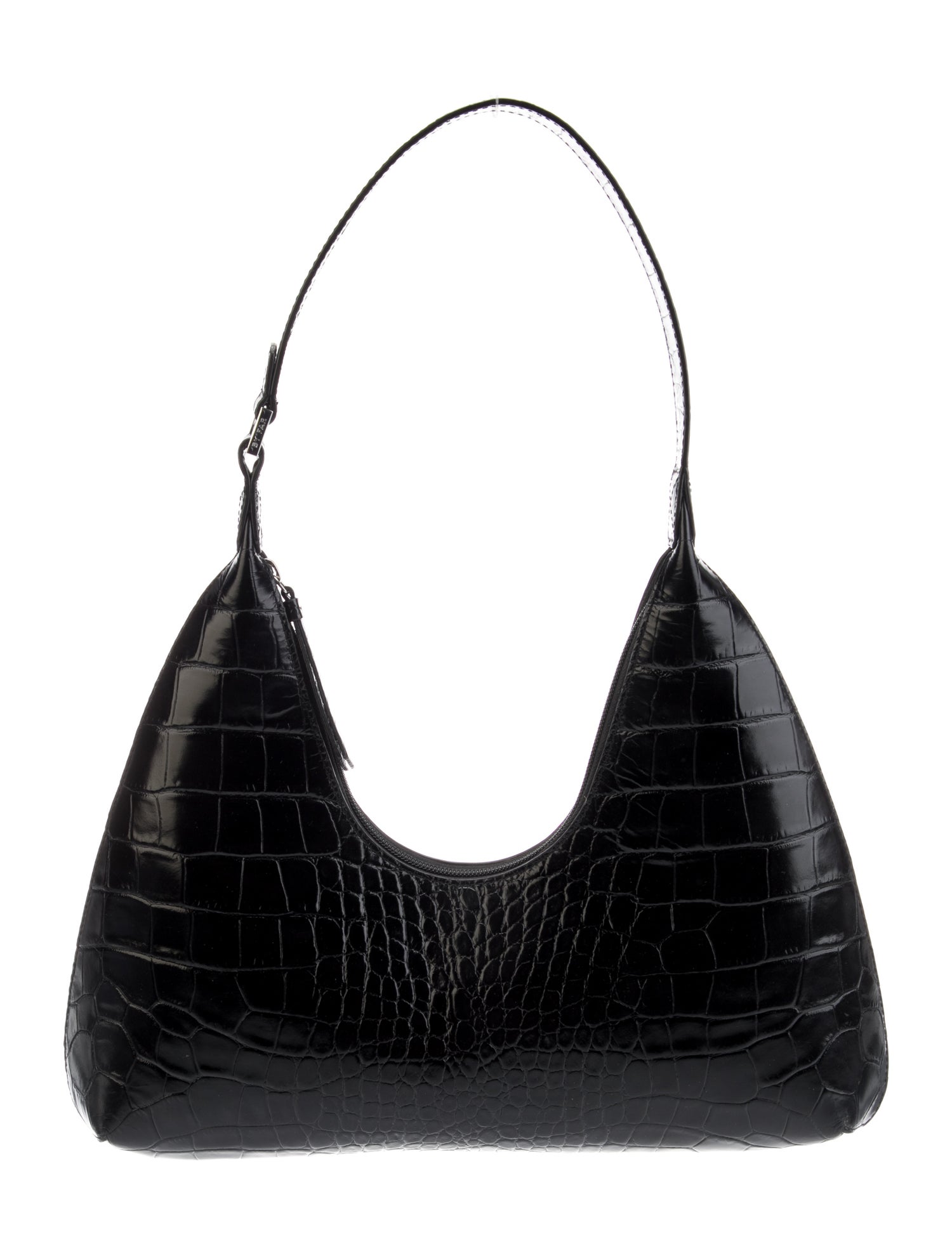 By Far Embossed Leather Shoulder Bag