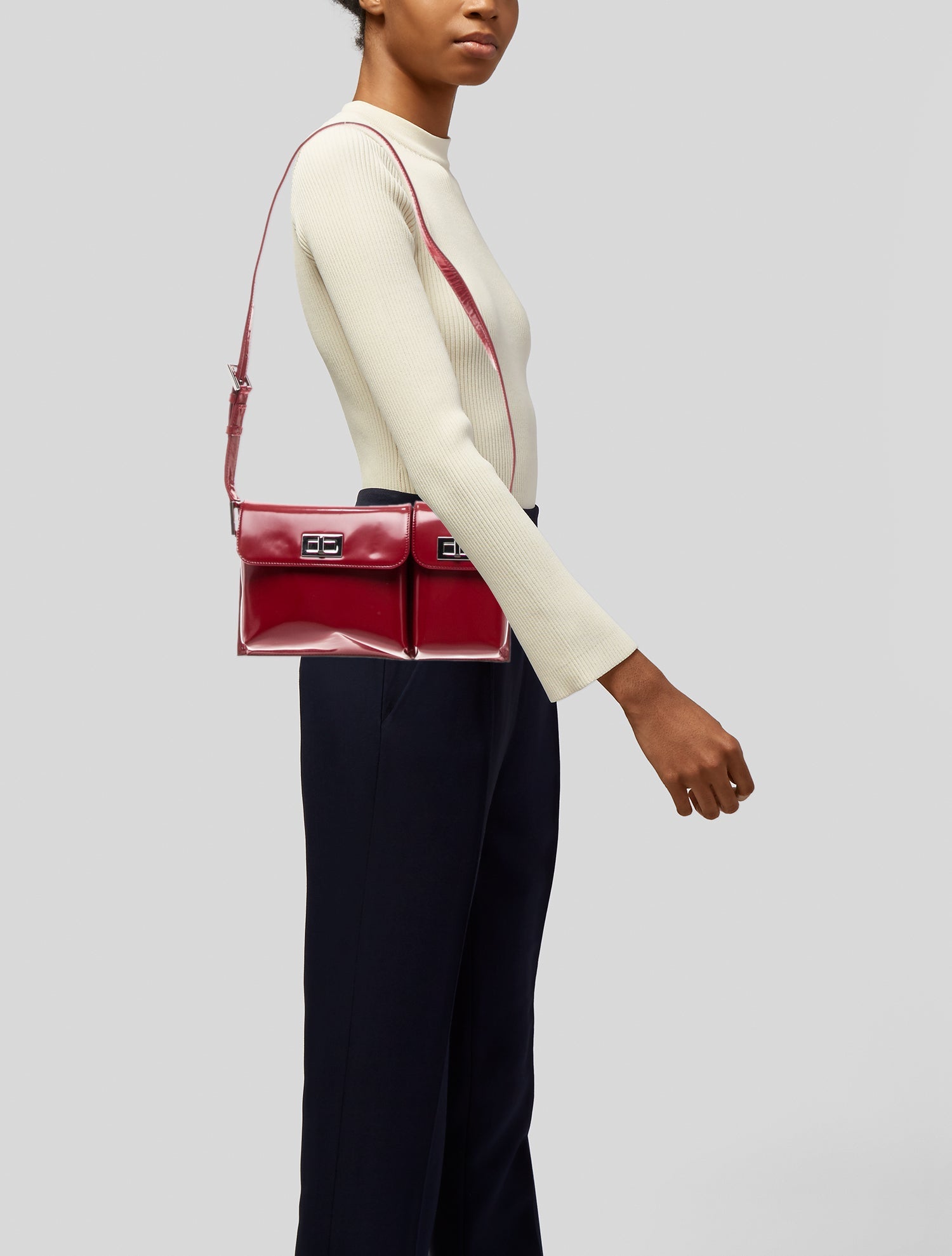 By Far Patent Leather Shoulder Bag w/ Tags