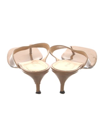 By Far Leather Slides