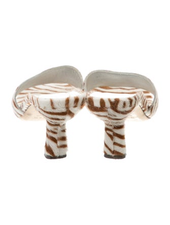 By Far Ponyhair Animal Print Slides