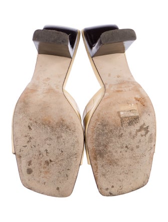 By Far Embossed Leather Slides