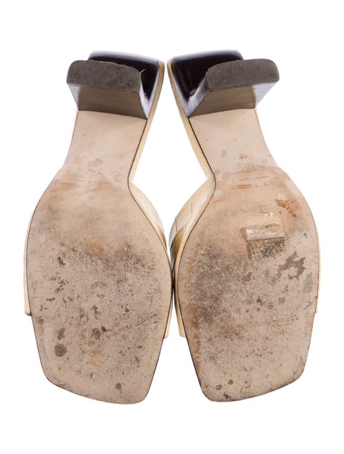 By Far Embossed Leather Slides