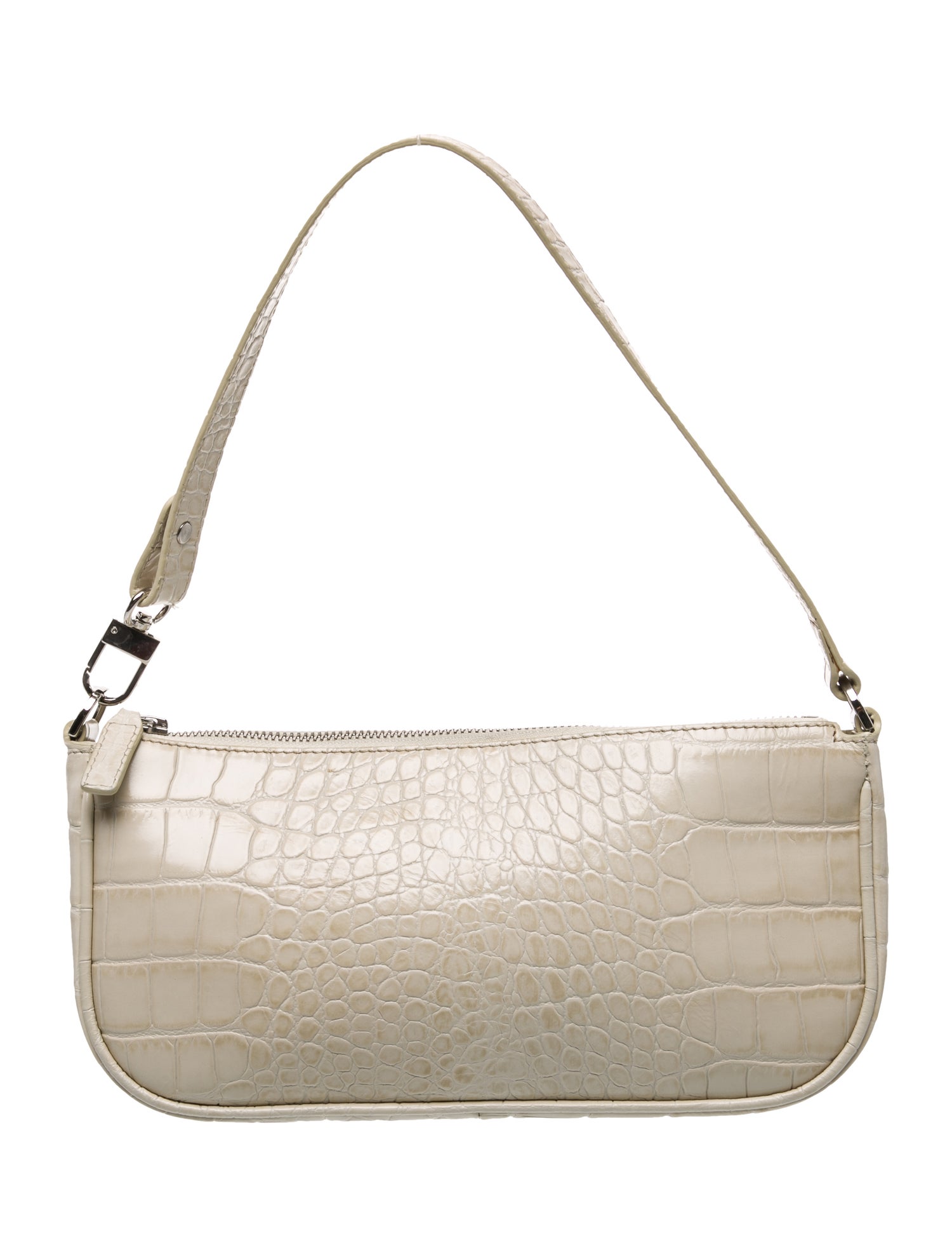 By Far Embossed Leather Shoulder Bag