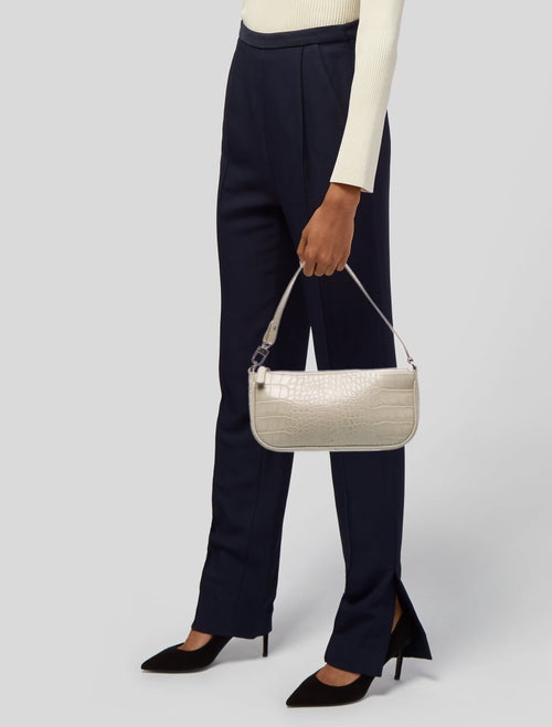 By Far Embossed Leather Shoulder Bag