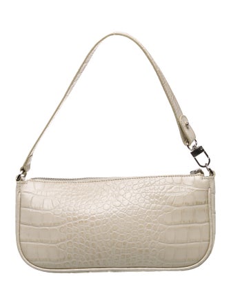 By Far Embossed Leather Shoulder Bag