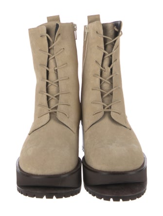 By Far Suede Combat Boots