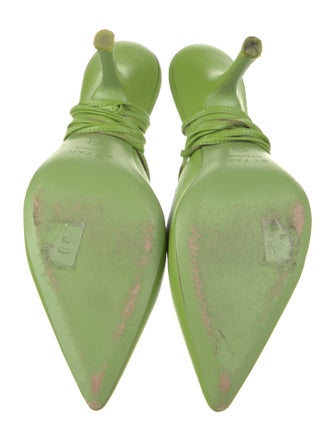 By Far Leather Slingback Pumps