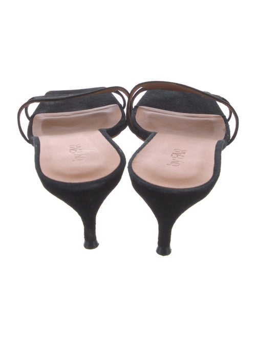 By Far Suede Cutout Accent Slides