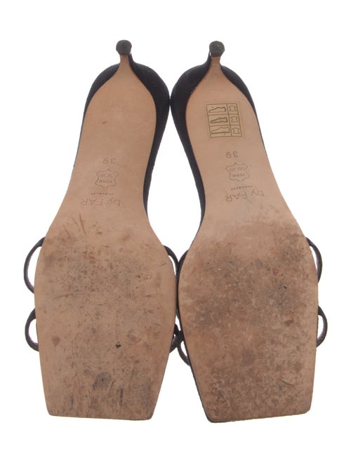 By Far Suede Cutout Accent Slides