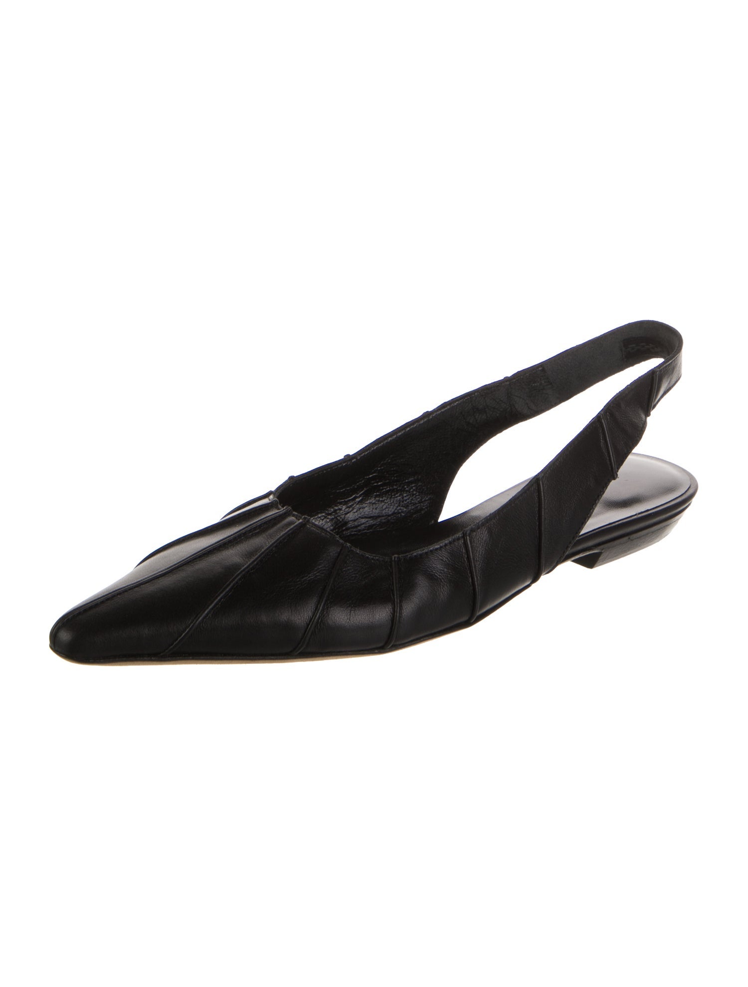 By Far Leather Slingback Flats