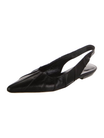 By Far Leather Slingback Flats
