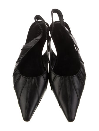 By Far Leather Slingback Flats