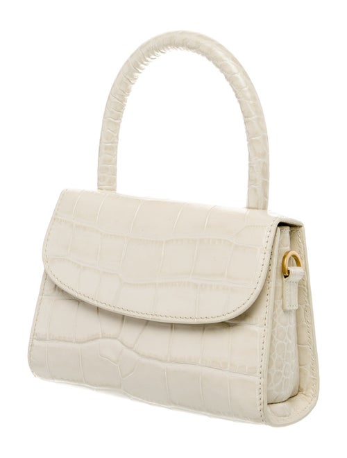 By Far Embossed Leather Top Handle Bag