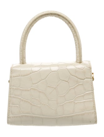 By Far Embossed Leather Top Handle Bag