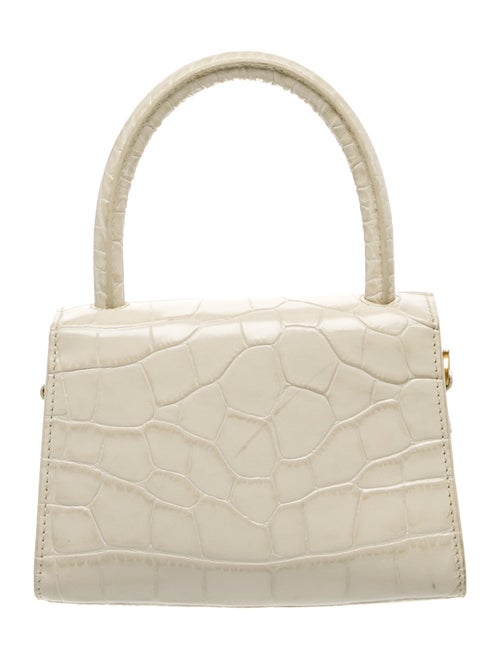 By Far Embossed Leather Top Handle Bag