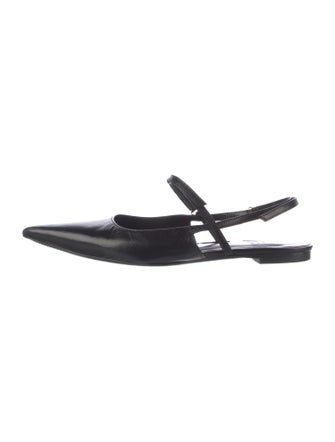By Far Leather Slingback Flats