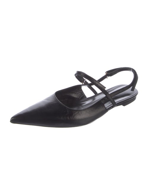 By Far Leather Slingback Flats