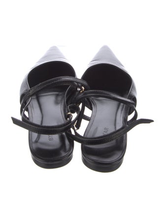 By Far Leather Slingback Flats