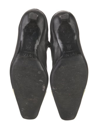 By Far Leather Colorblock Pattern Sock Boots