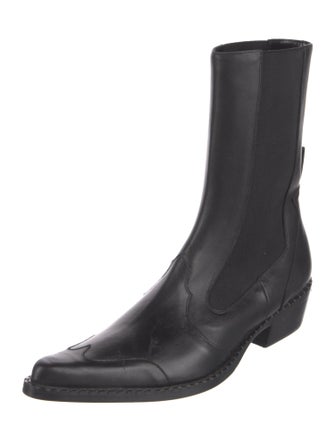 By Far Leather Western Boots