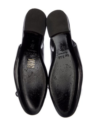 By Far Leather Bow Accents Slingback Flats