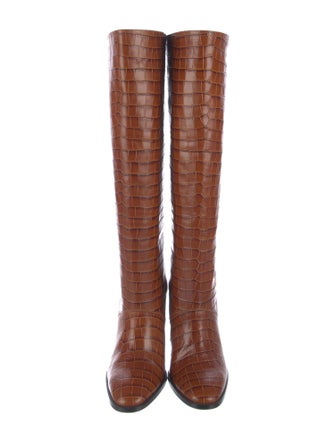 By Far Embossed Leather Boots