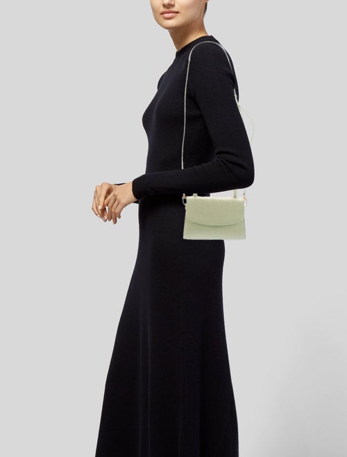 By Far Embossed Leather Top Handle Bag