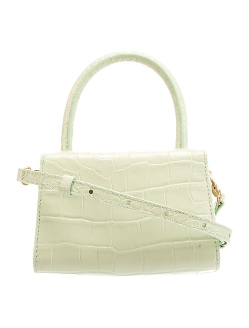 By Far Embossed Leather Top Handle Bag