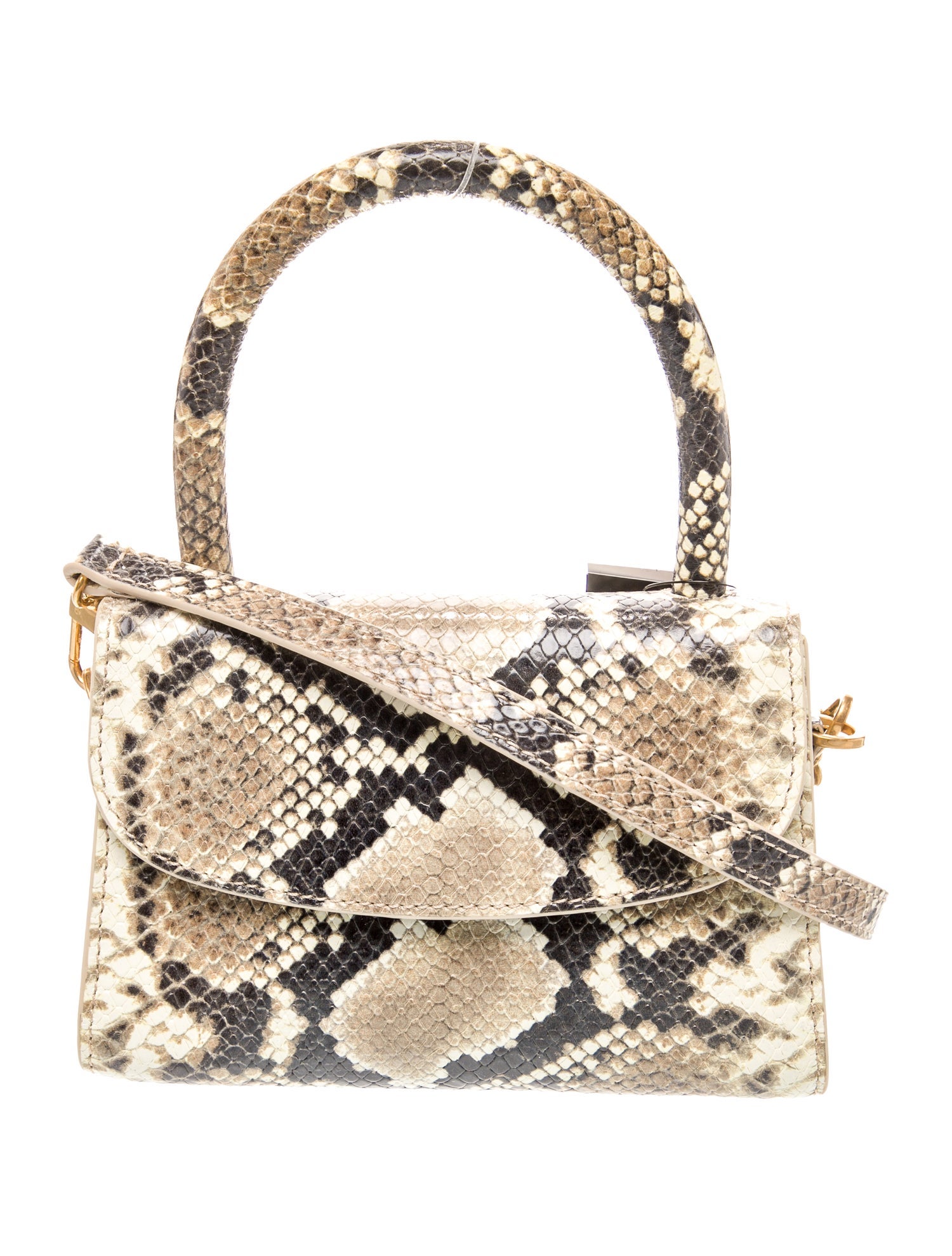 By Far Embossed Leather Evening Bag