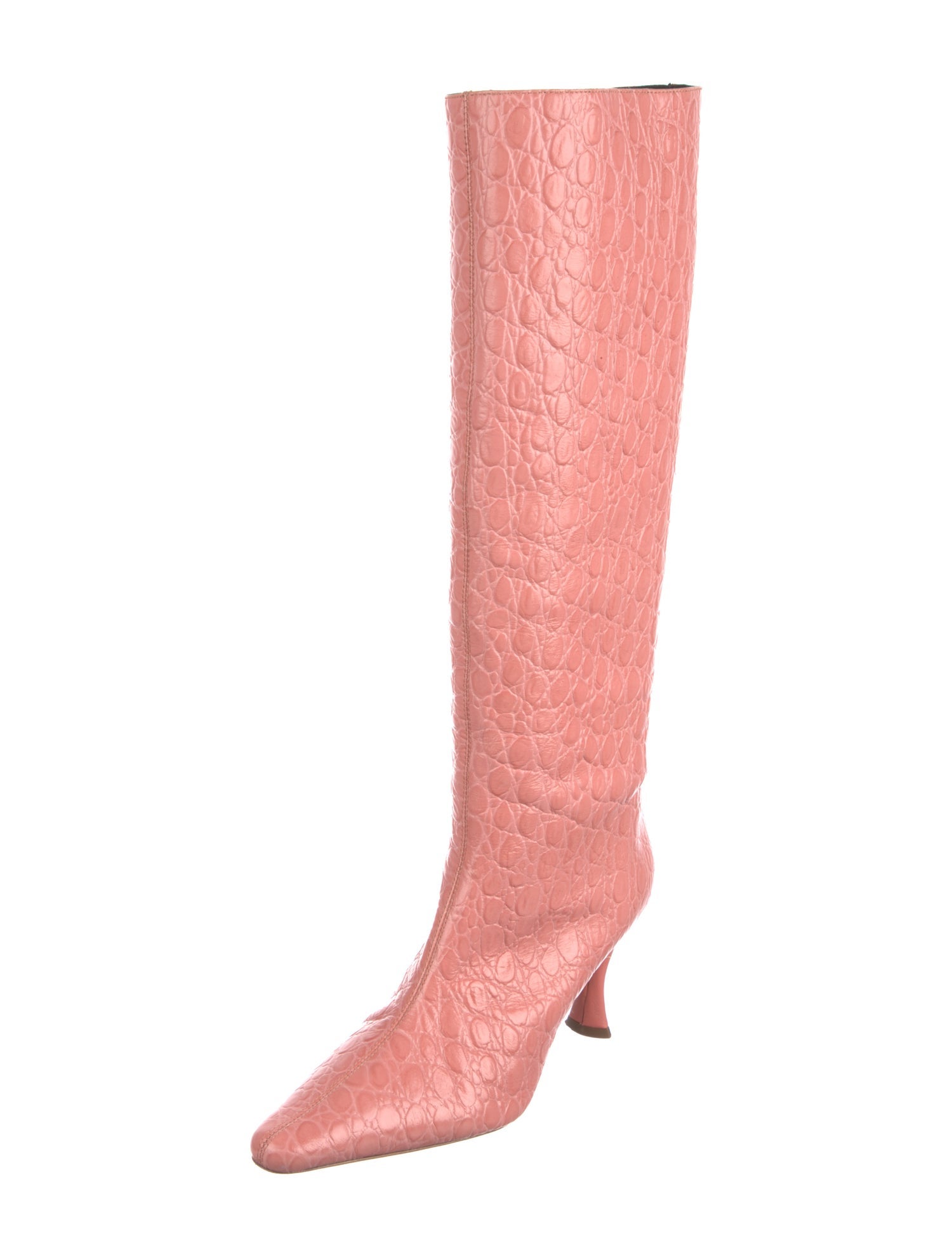 By Far Embossed Leather Boots