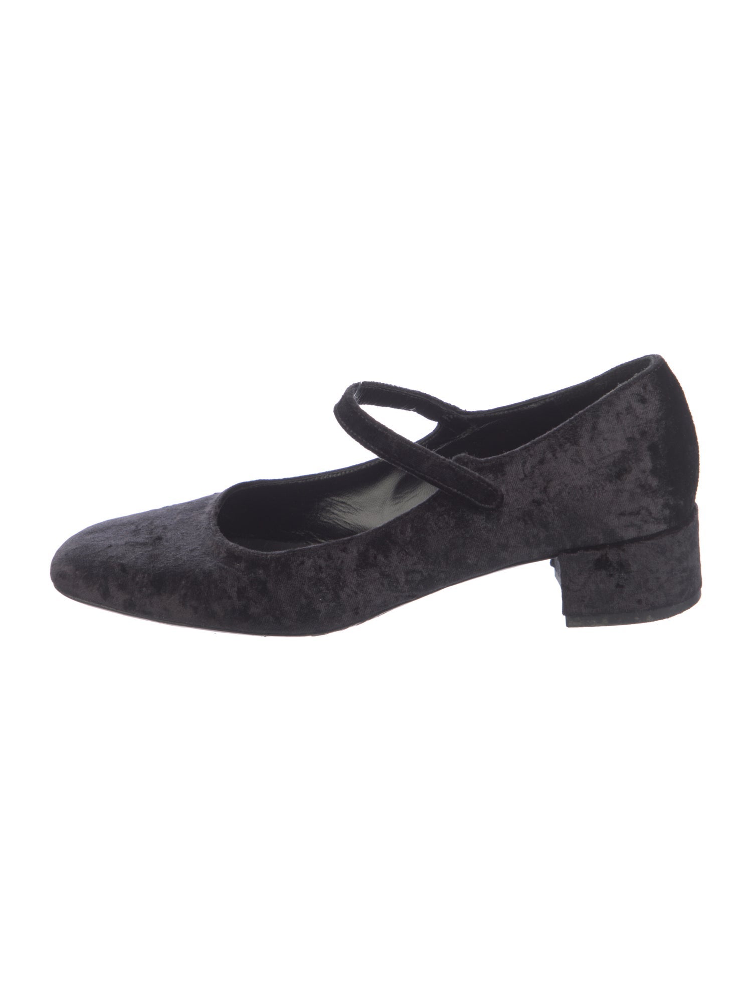 By Far Velvet Mary Jane Flats