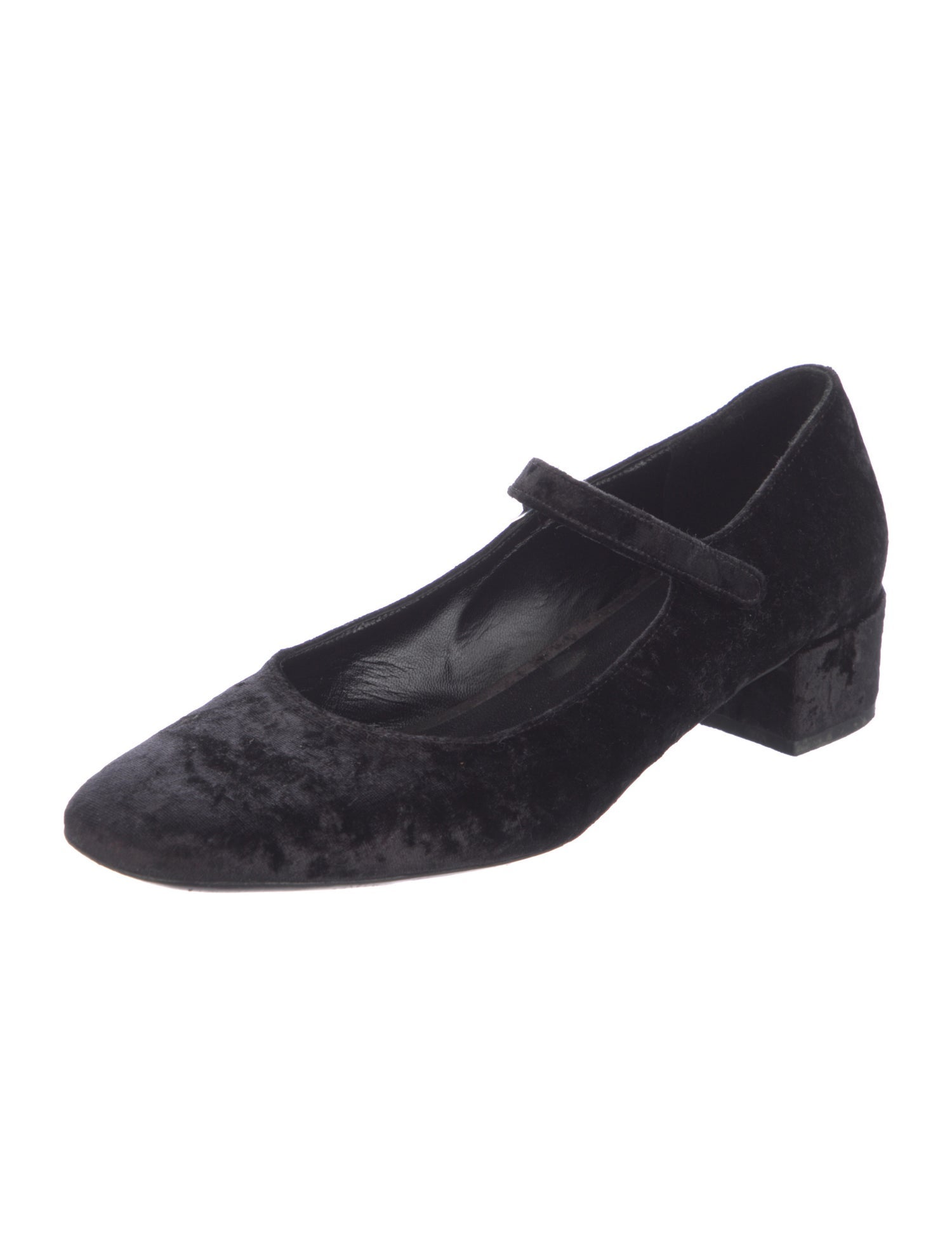 By Far Velvet Mary Jane Flats