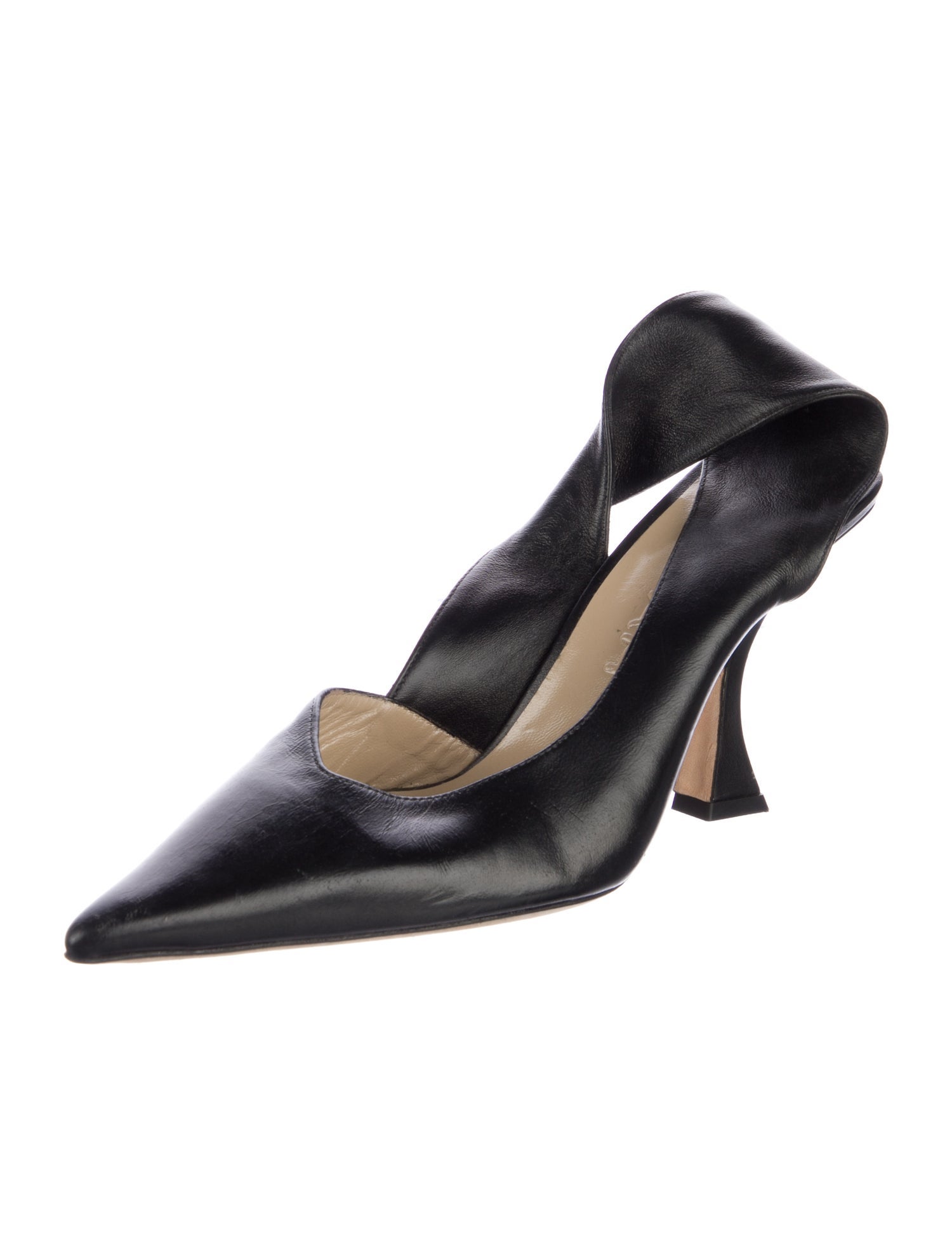 By Far Leather Slingback Pumps