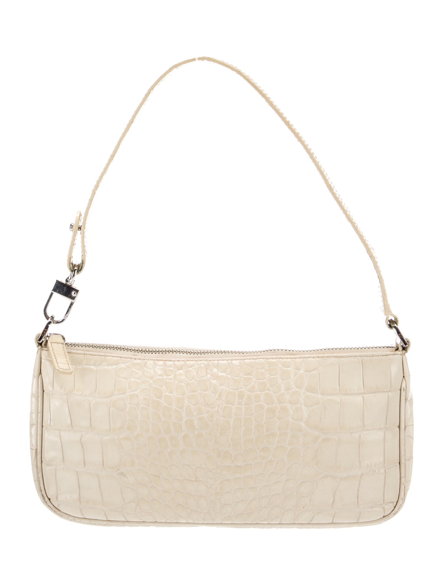 By Far Embossed Leather Top Handle Bag