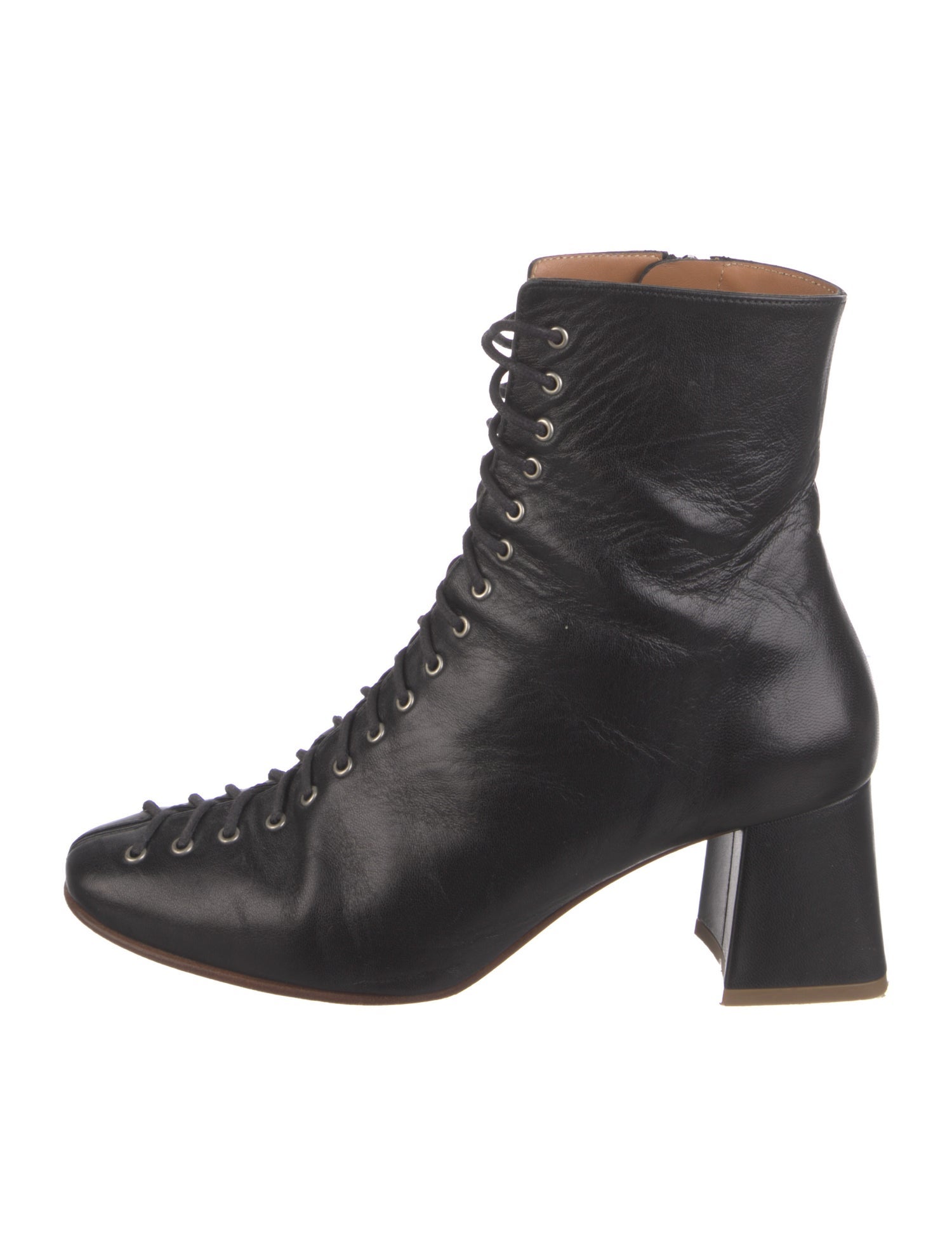 By Far Leather Lace-Up Boots