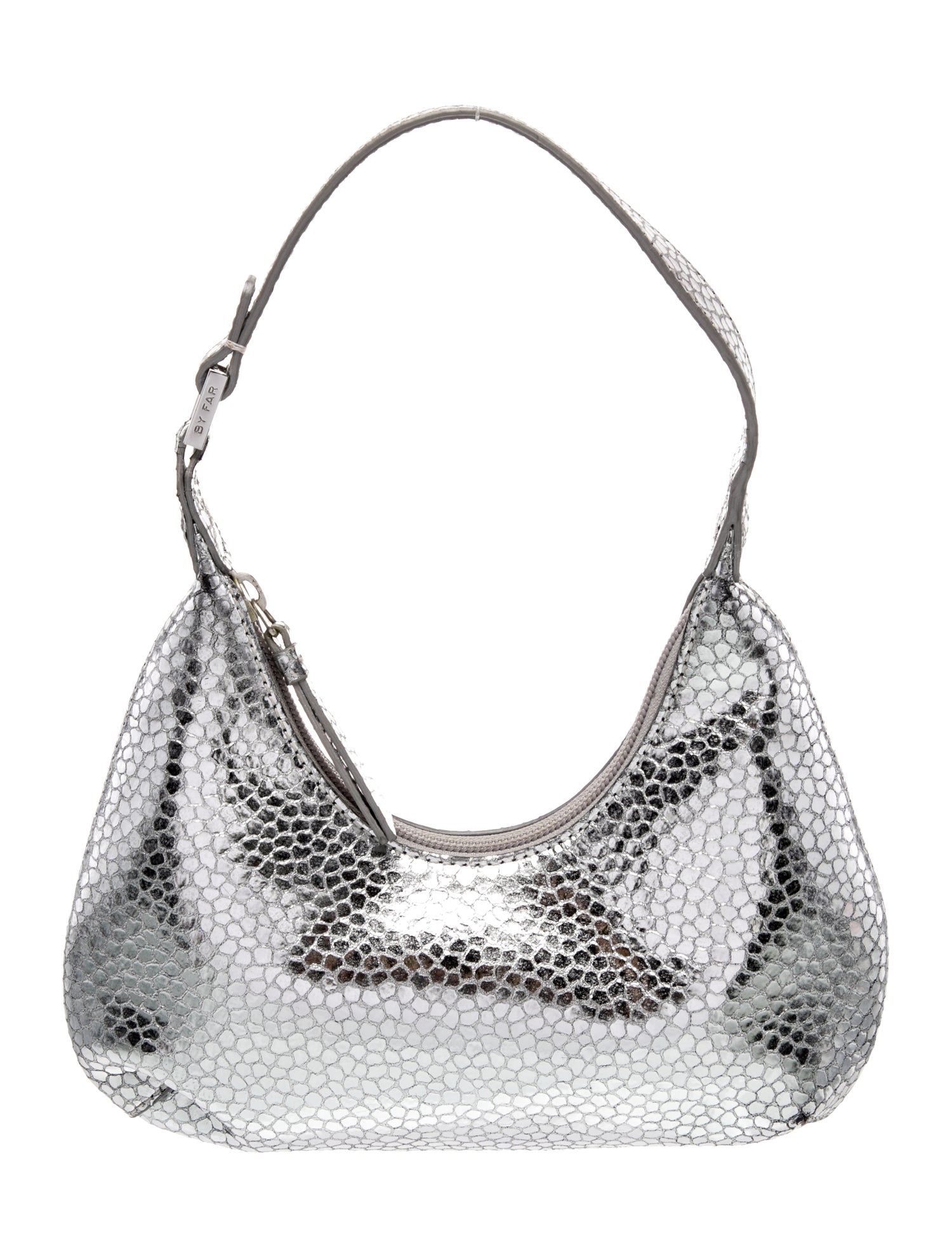 By Far Embossed Leather Shoulder Bag
