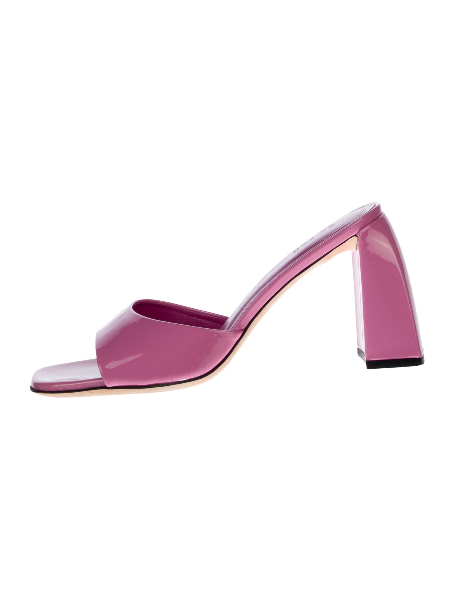 By Far Patent Leather Slides