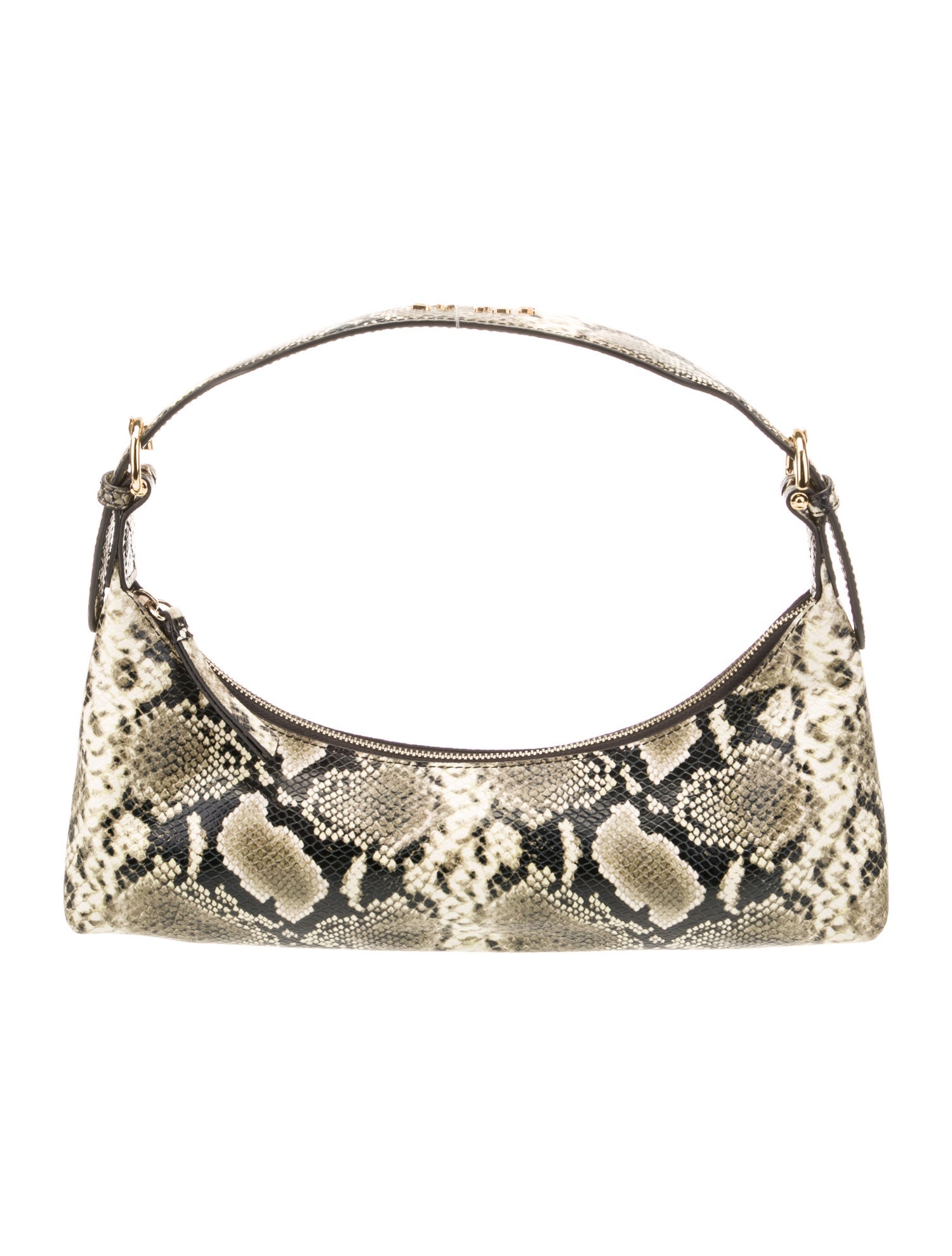 By Far Embossed Leather Shoulder Bag