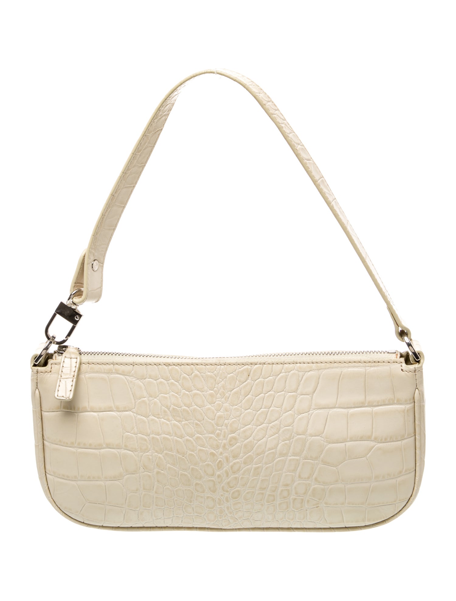By Far Embossed Leather Shoulder Bag