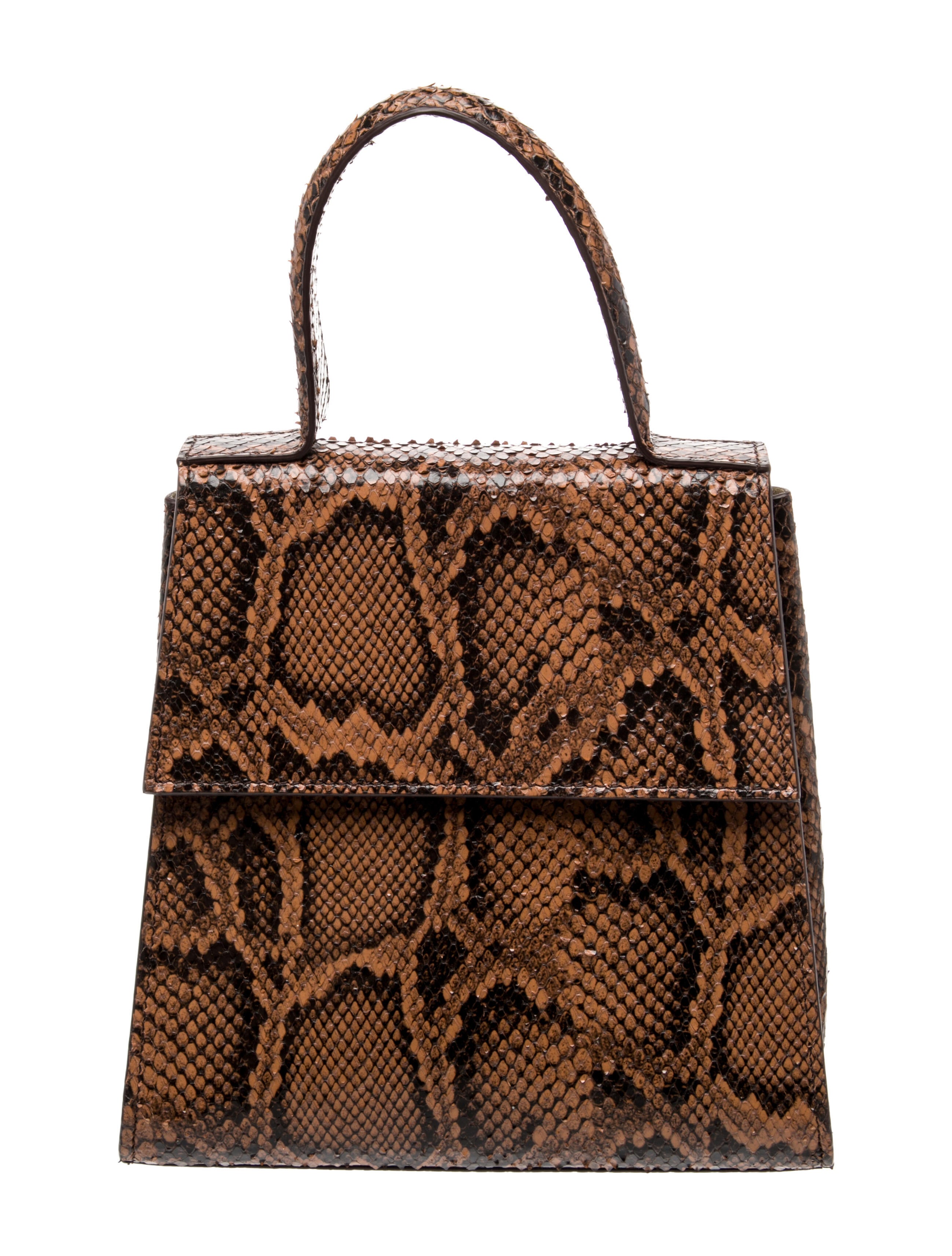 By Far Snakeskin Top Handle Bag