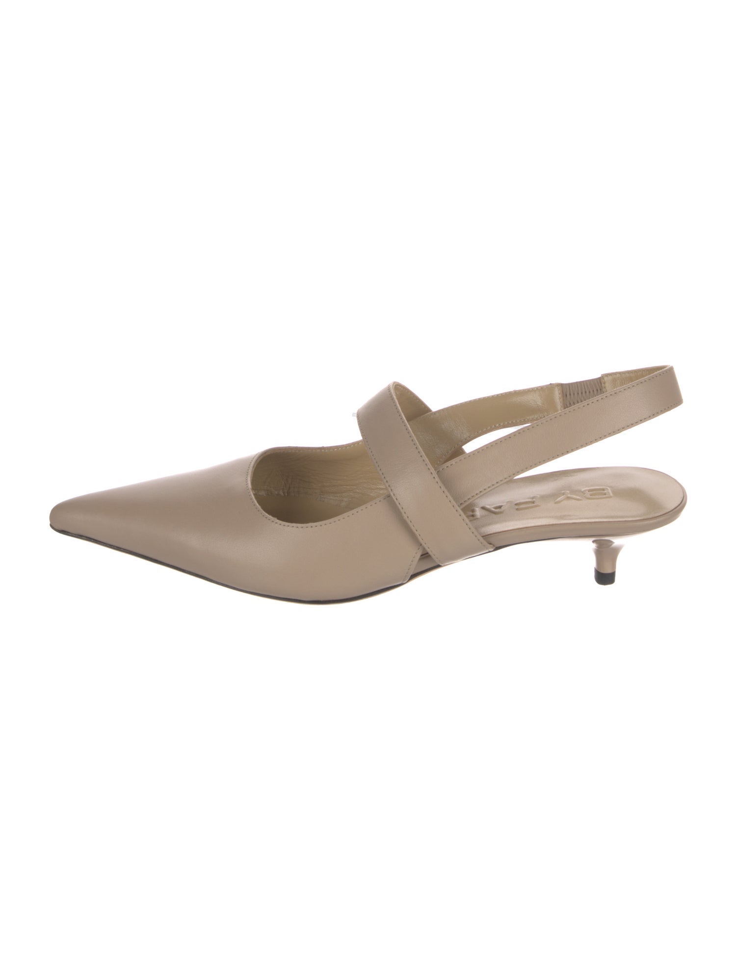 By Far Leather Slingback Sandals