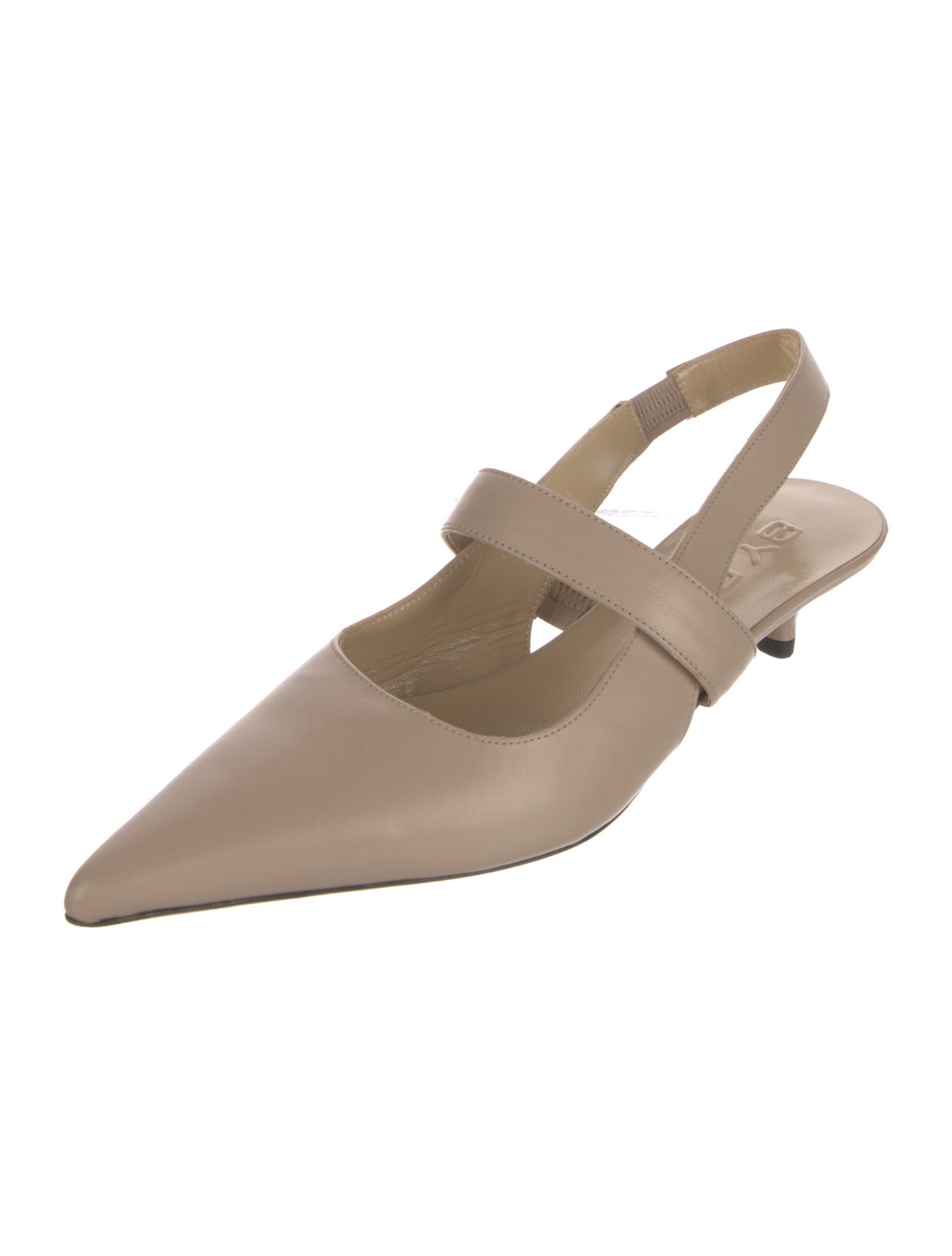 By Far Leather Slingback Sandals